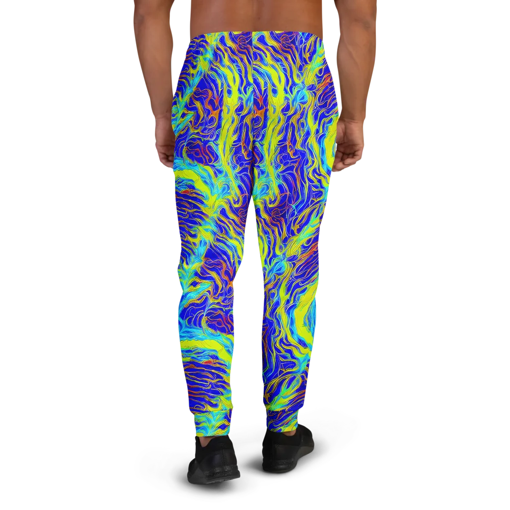 Sapphire Vortex on Men's Joggers — Back