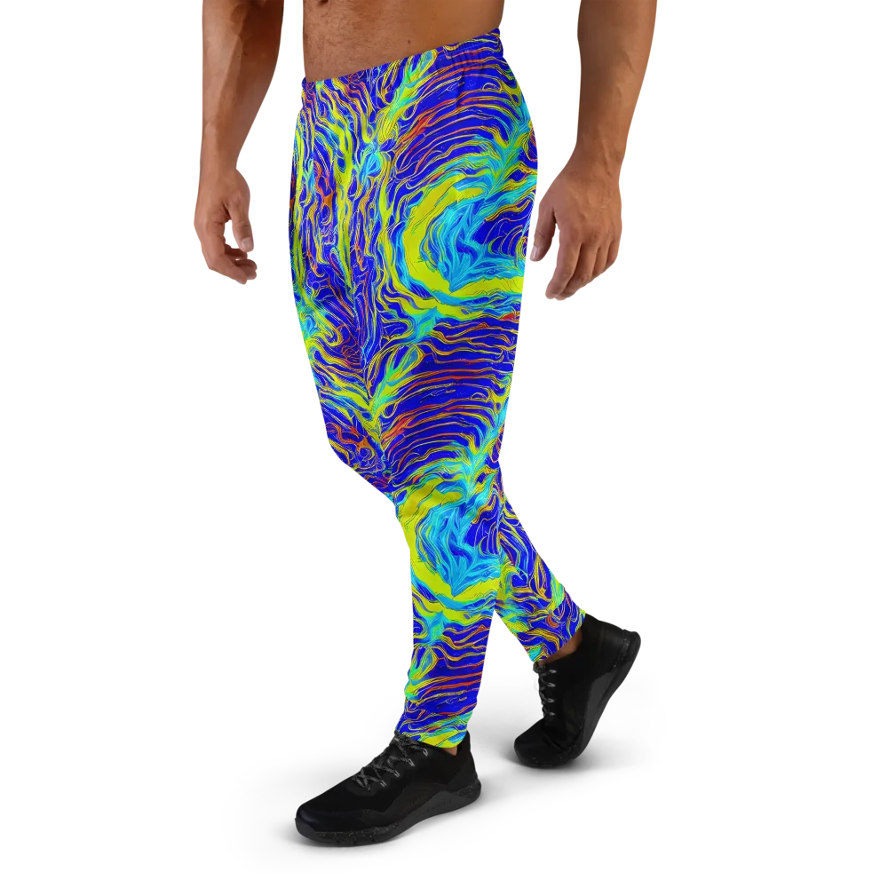 Sapphire Vortex on Men's Joggers — Left