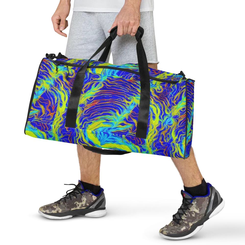 Sapphire Vortex on Duffle Bag — Front