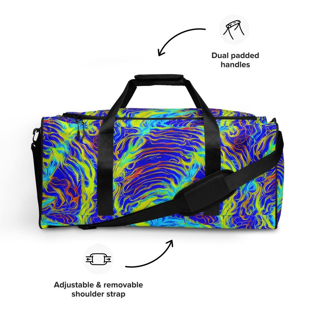 Sapphire Vortex on Duffle Bag — Front