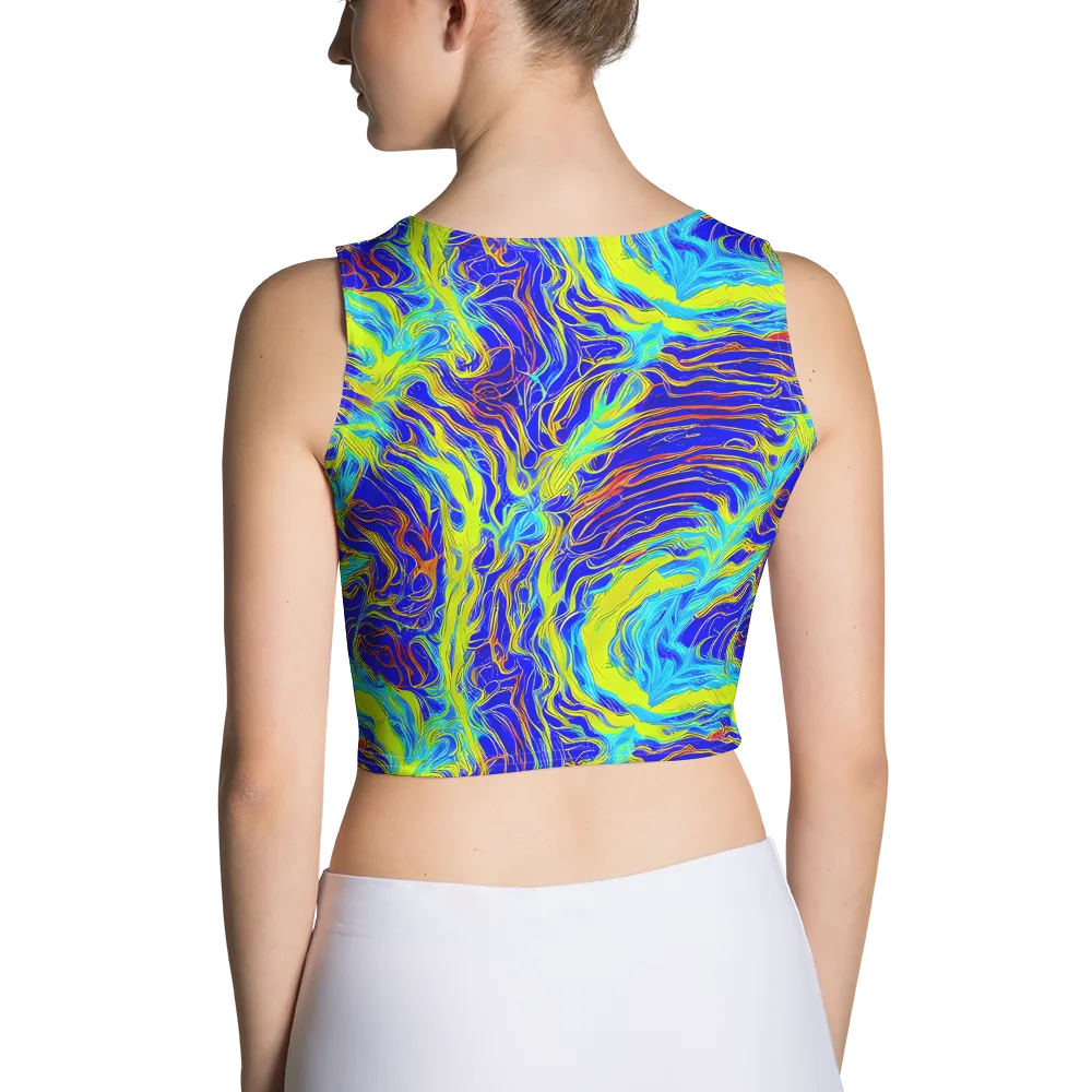 Sapphire Vortex on Crop Top — Back