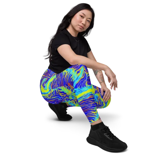 Sapphire Vortex on a Leggings with Pockets