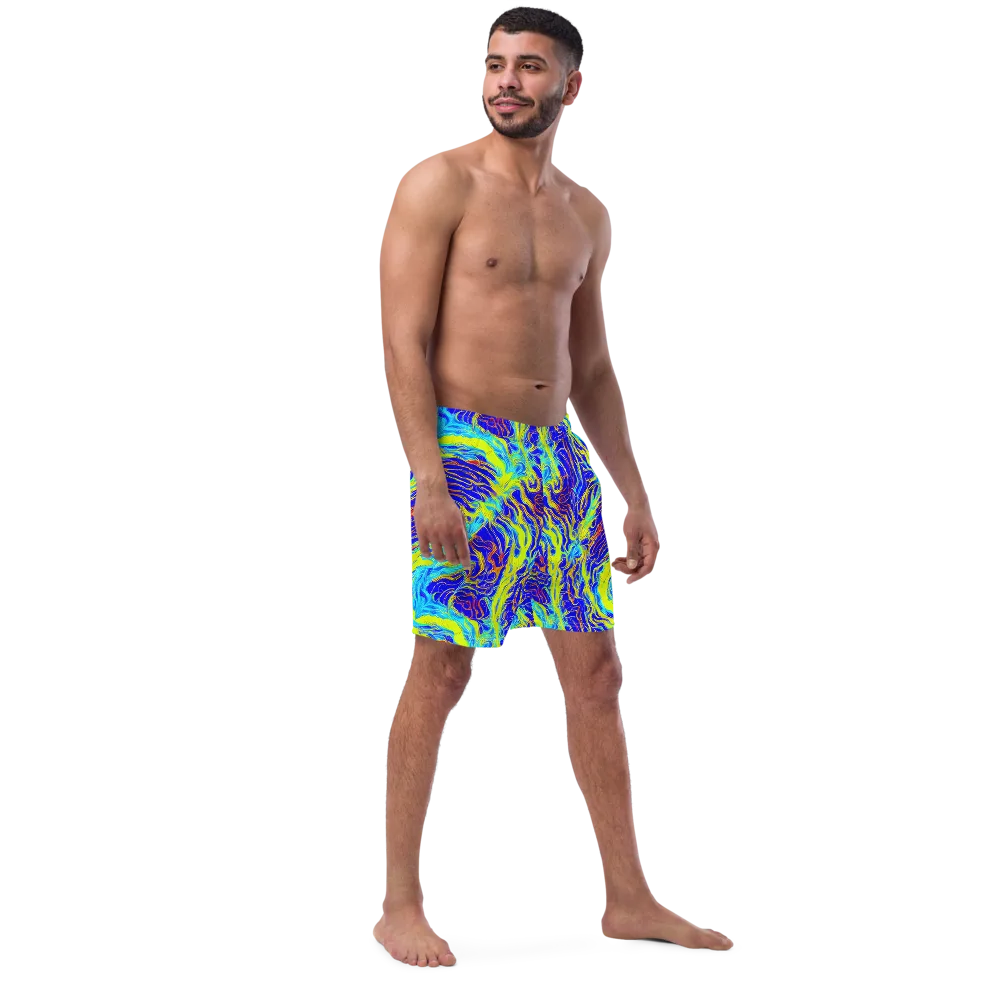 Sapphire Vortex on Swim Trunks — Right Front