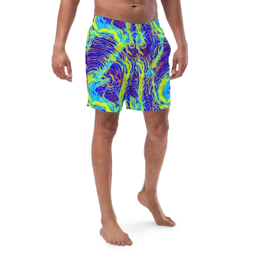 Sapphire Vortex on a Swim Trunks