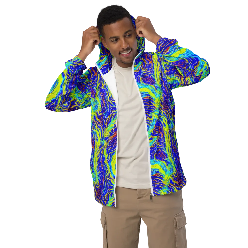Sapphire Vortex on Men's Windbreaker — Front