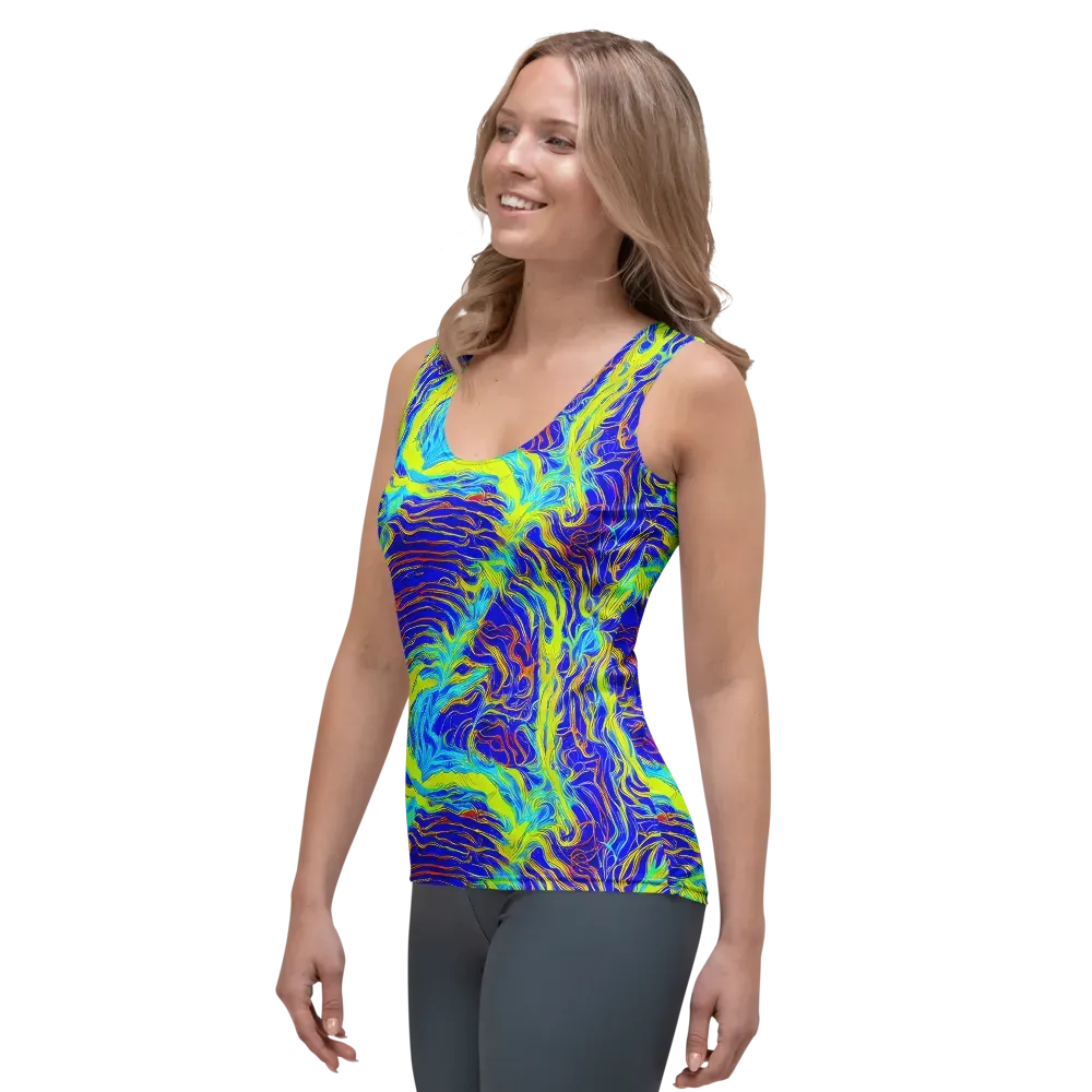 Sapphire Vortex on Women's Tank Top — Left Front