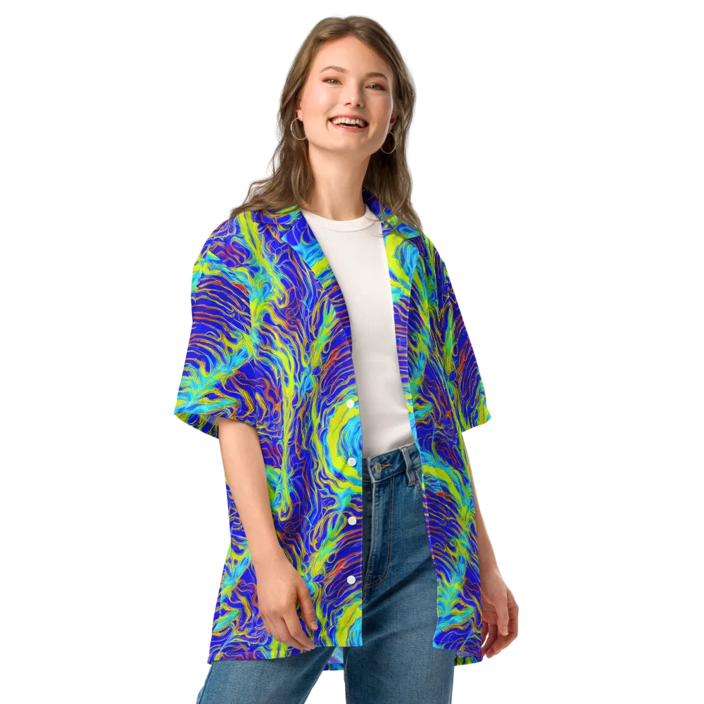 Sapphire Vortex on Button Shirt — Front