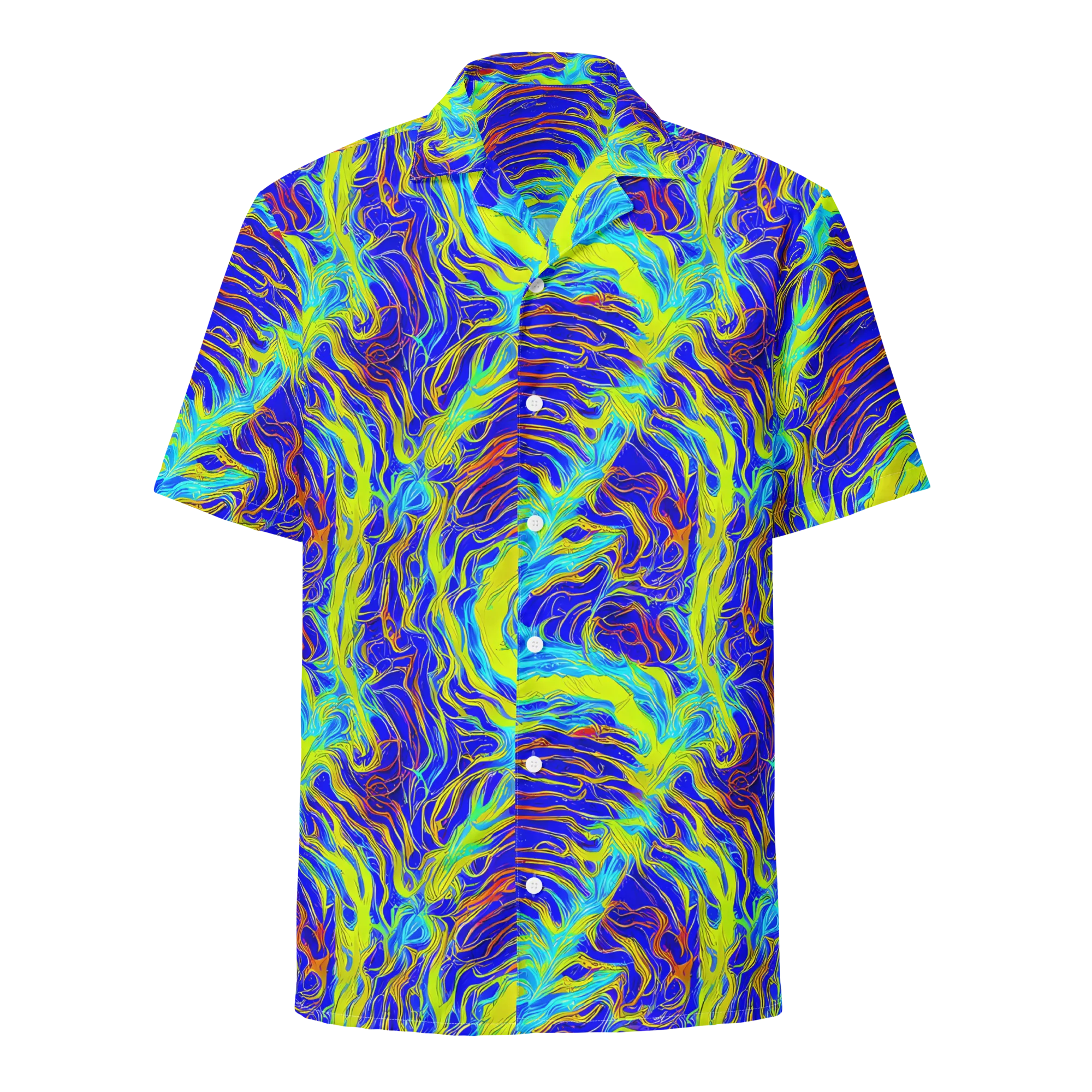 Sapphire Vortex on Button Shirt — Front