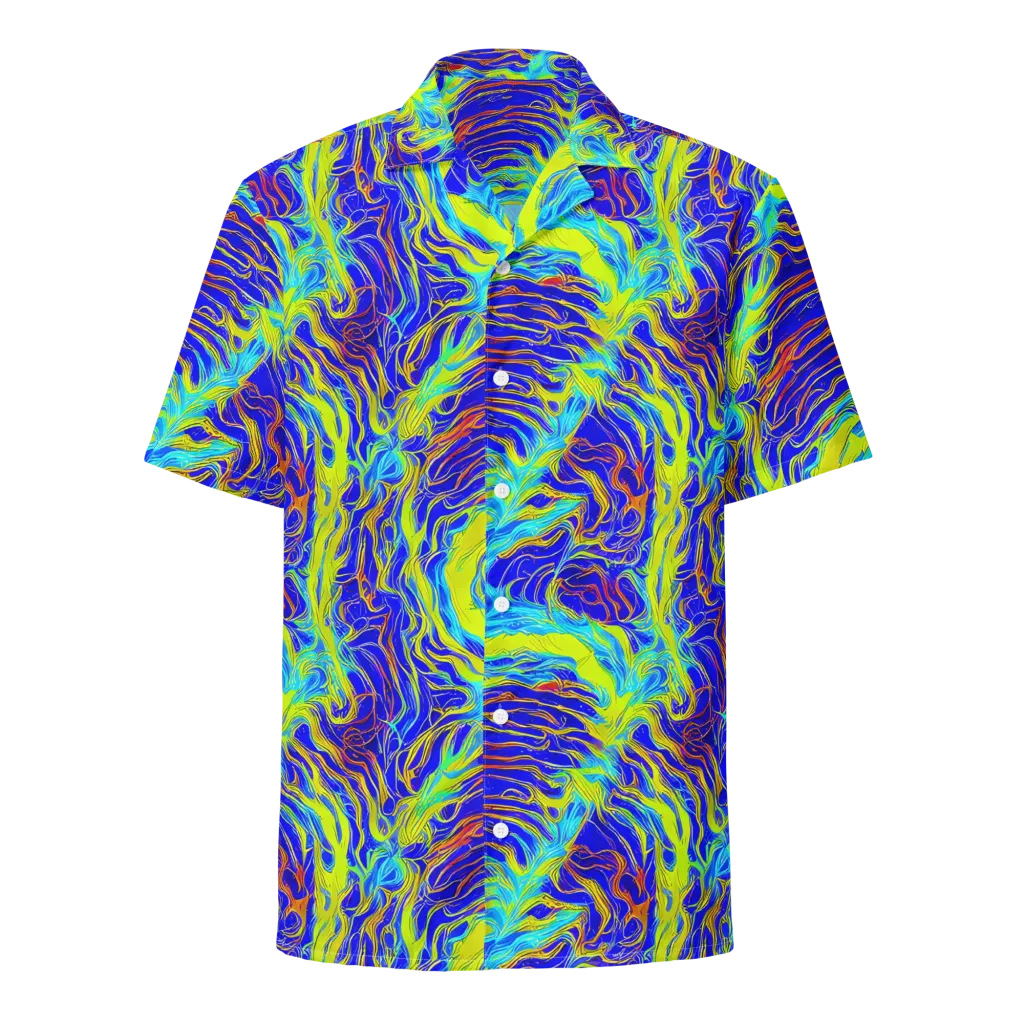Sapphire Vortex on Button Shirt — Front