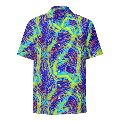 Sapphire Vortex on a Button Shirt