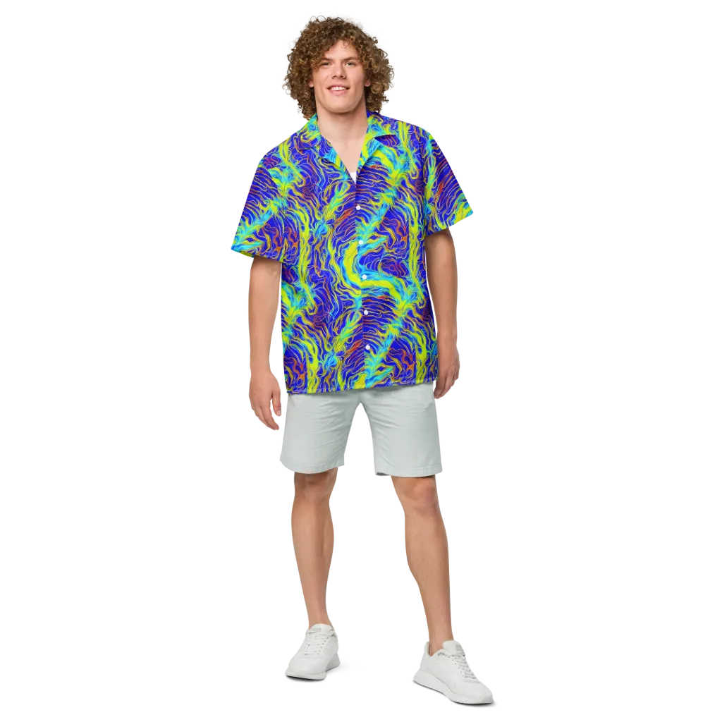 Sapphire Vortex on Button Shirt — Front