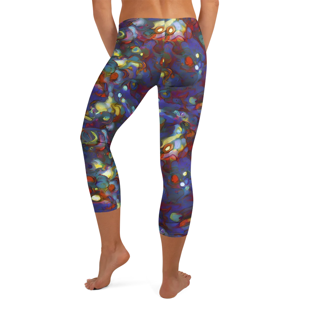Indigo Ecstasy on Capri Leggings — Back