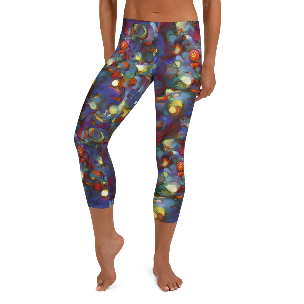 Indigo Ecstasy on Capri Leggings — Front