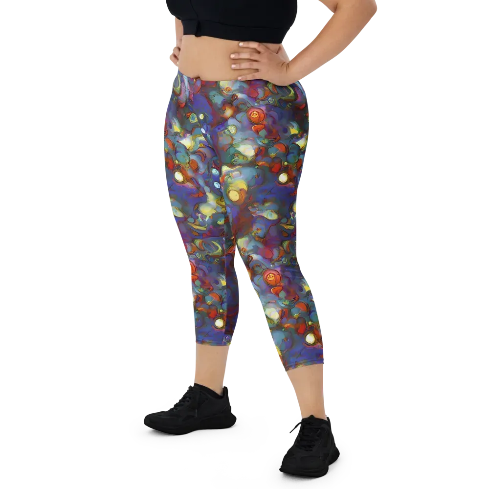 Indigo Ecstasy on Capri Leggings — Front