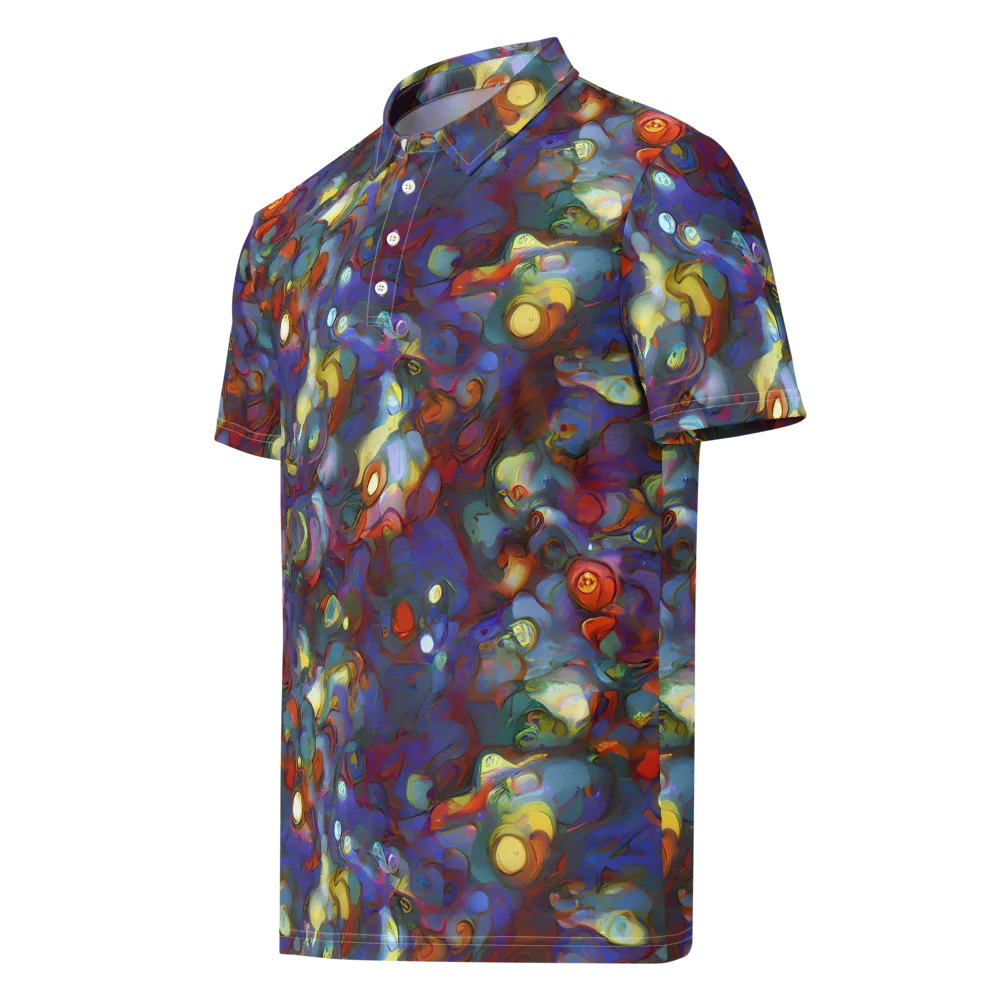 Indigo Ecstasy on Men's Slim Fit Polo Shirt — Left Front