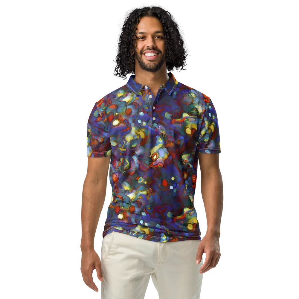 Indigo Ecstasy on Men's Slim Fit Polo Shirt — Front