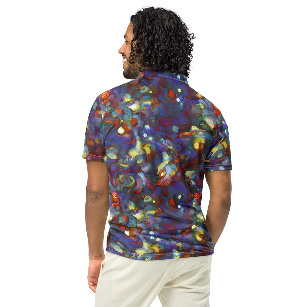 Indigo Ecstasy on Men's Slim Fit Polo Shirt — Back