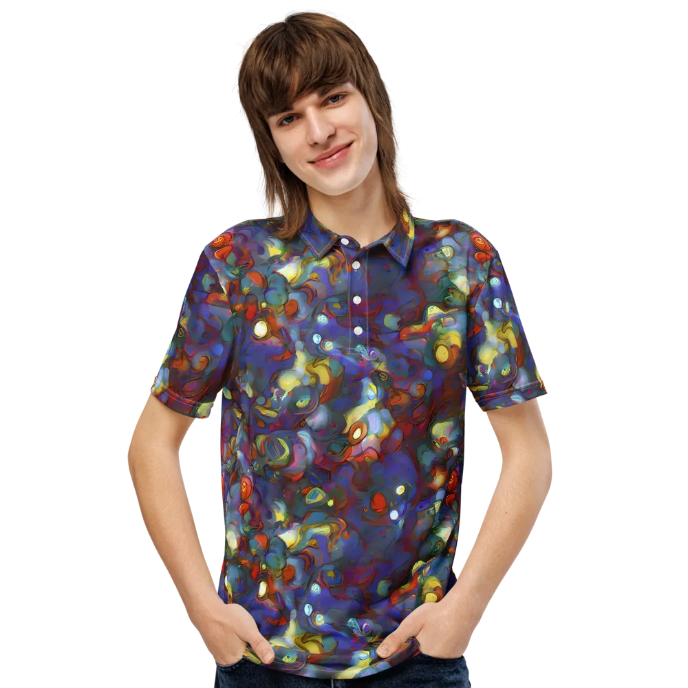 Indigo Ecstasy on Men's Slim Fit Polo Shirt — Front