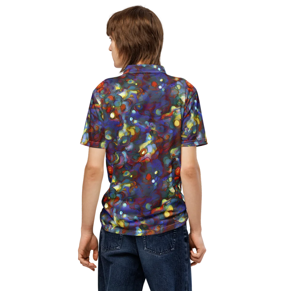 Indigo Ecstasy on Men's Slim Fit Polo Shirt — Back