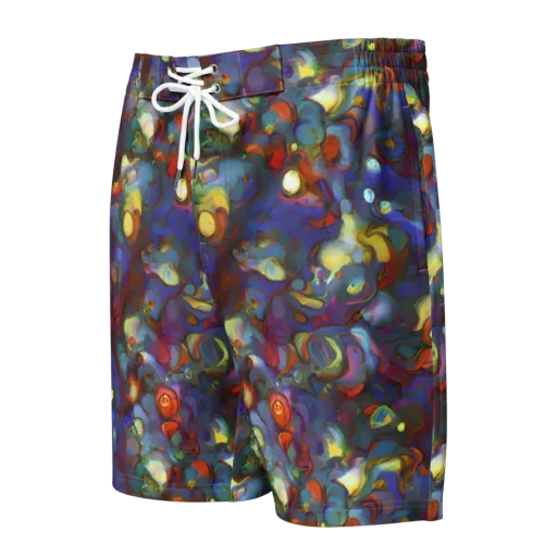 Indigo Ecstasy on a Men's Board Shorts