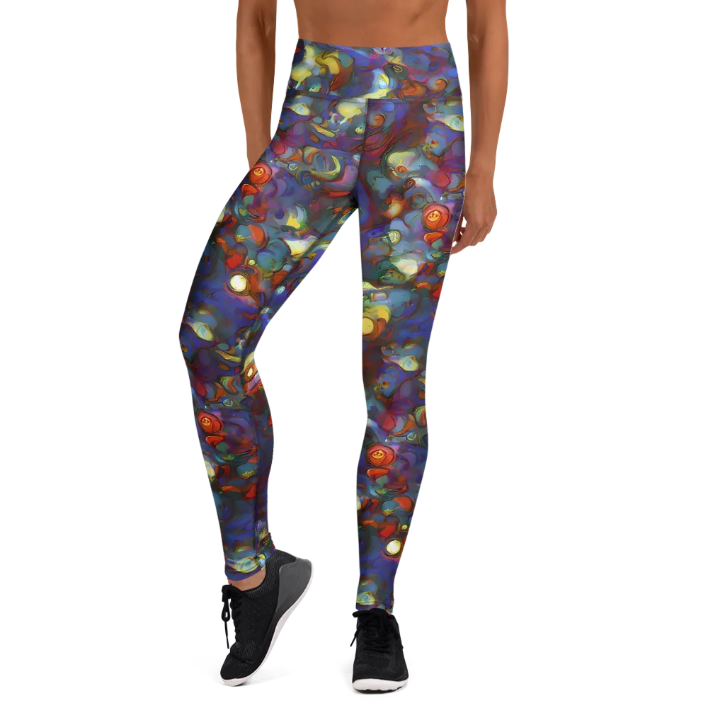 Indigo Ecstasy on Yoga Leggings — Front