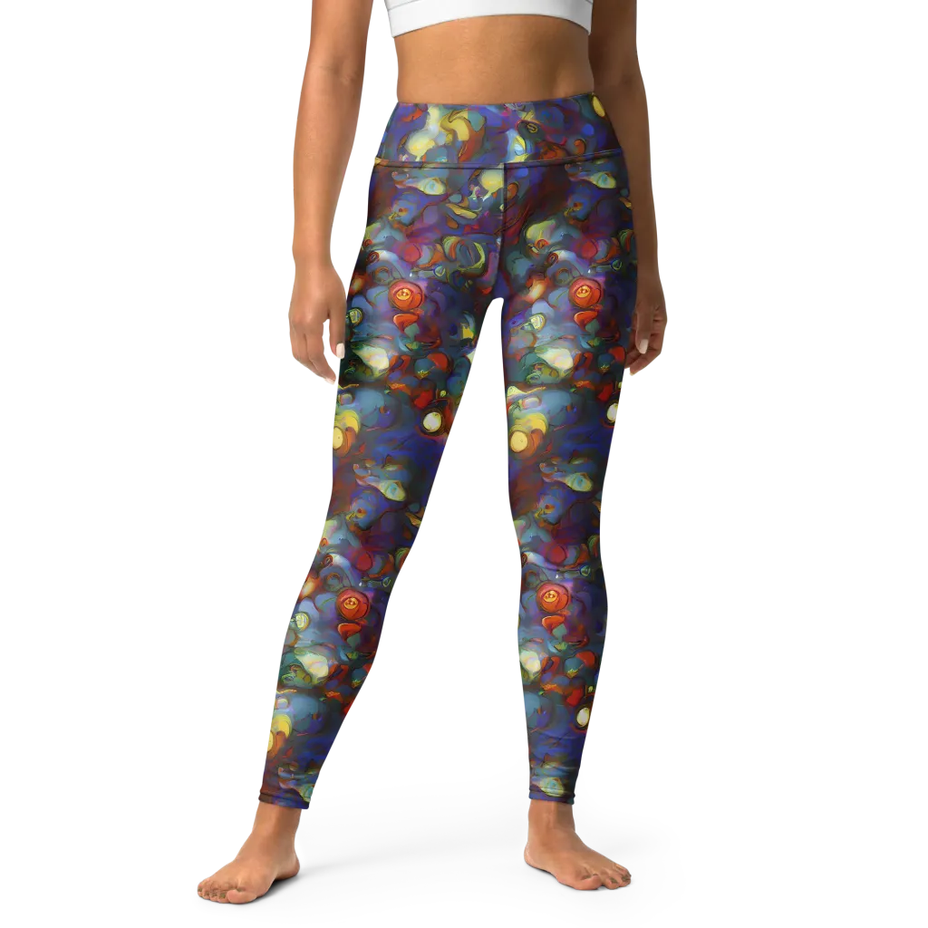 Indigo Ecstasy on Yoga Leggings — Front