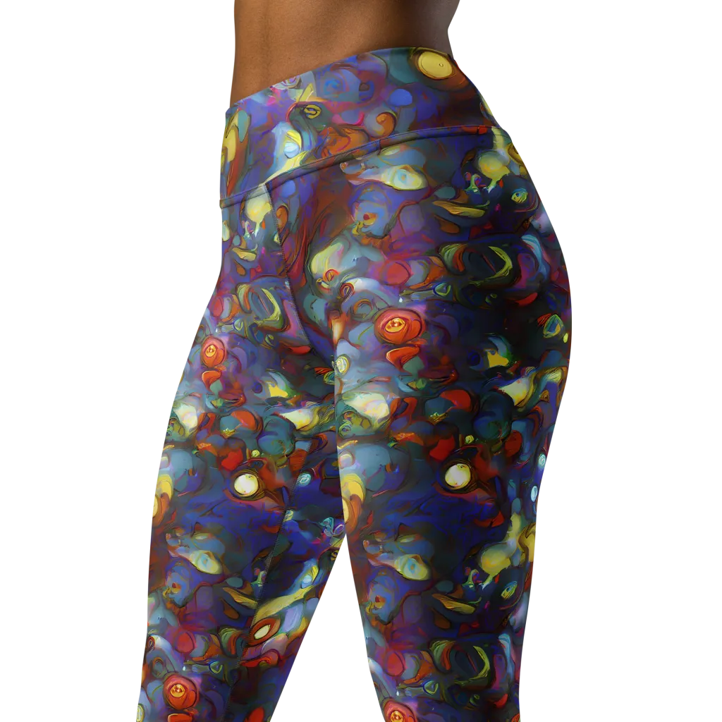 Indigo Ecstasy on Yoga Leggings — Left Front