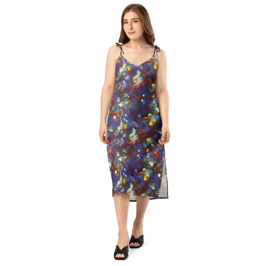 Indigo Ecstasy on Slip Dress — Front