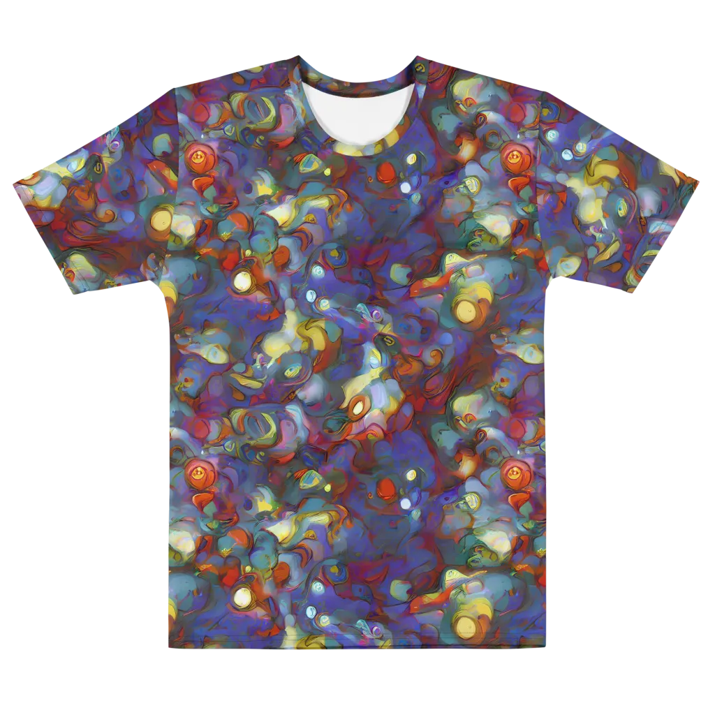 Indigo Ecstasy on Men's Cotton Crew Neck T-Shirt — Front