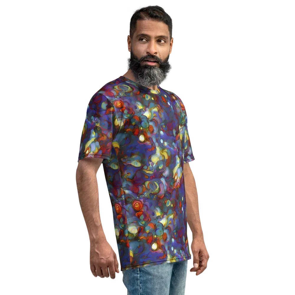 Indigo Ecstasy on Men's Crew Neck T-Shirt — Right