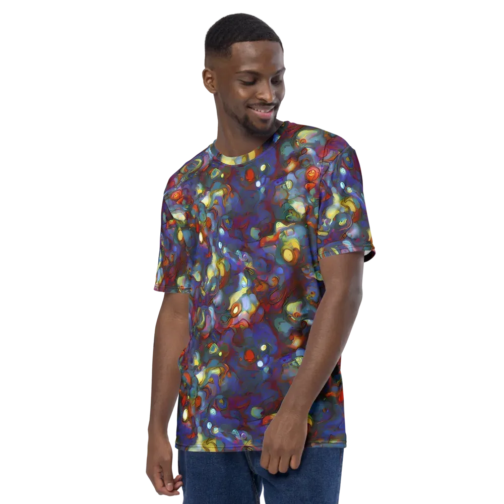 Indigo Ecstasy on Men's Crew Neck T-Shirt — Left