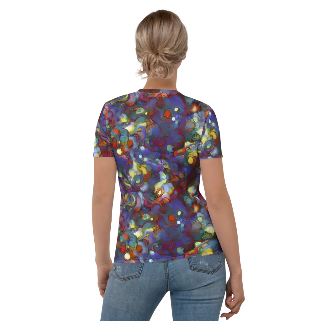 Indigo Ecstasy on Women's Crew Neck T-Shirt — Back