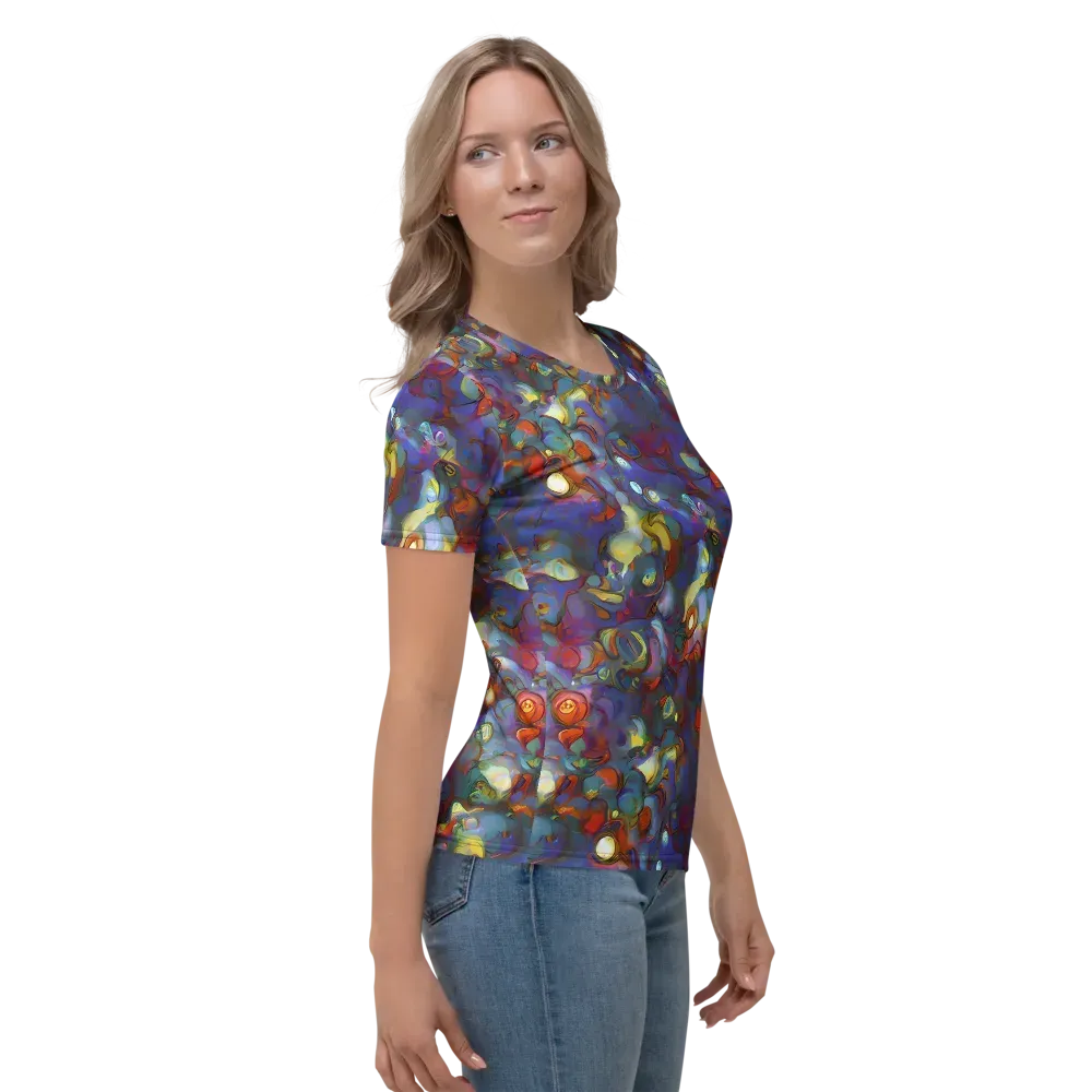 Indigo Ecstasy on Women's Crew Neck T-Shirt — Right