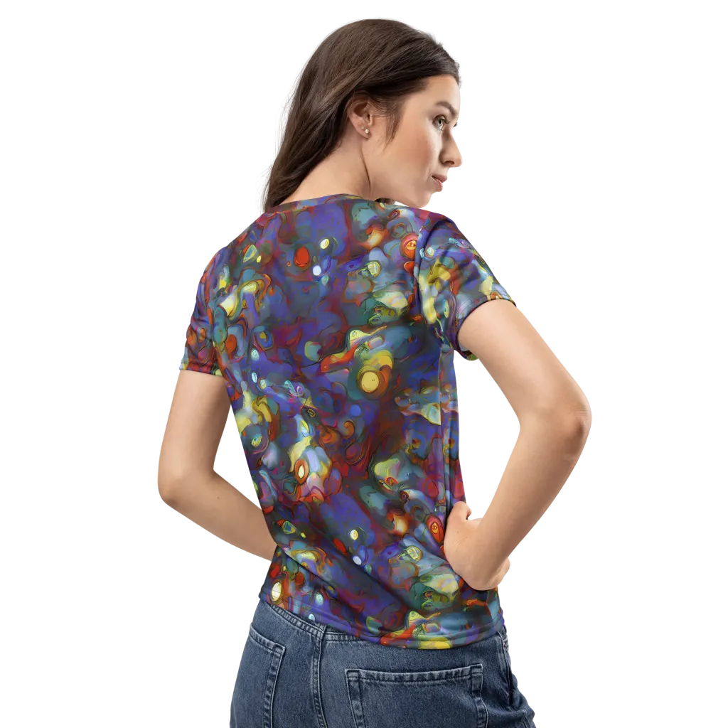 Indigo Ecstasy on Women's Crew Neck T-Shirt — Back