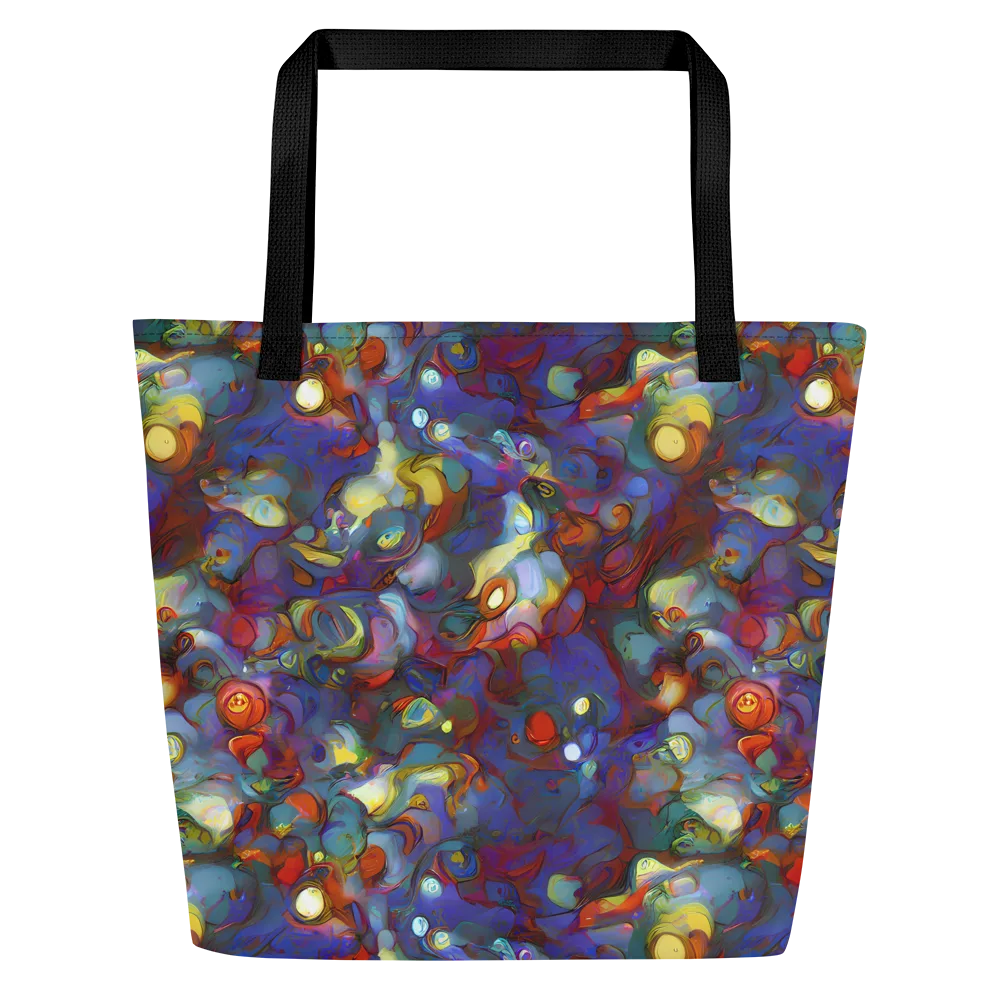 Indigo Ecstasy on Large Tote Bag W/ Pocket — Front