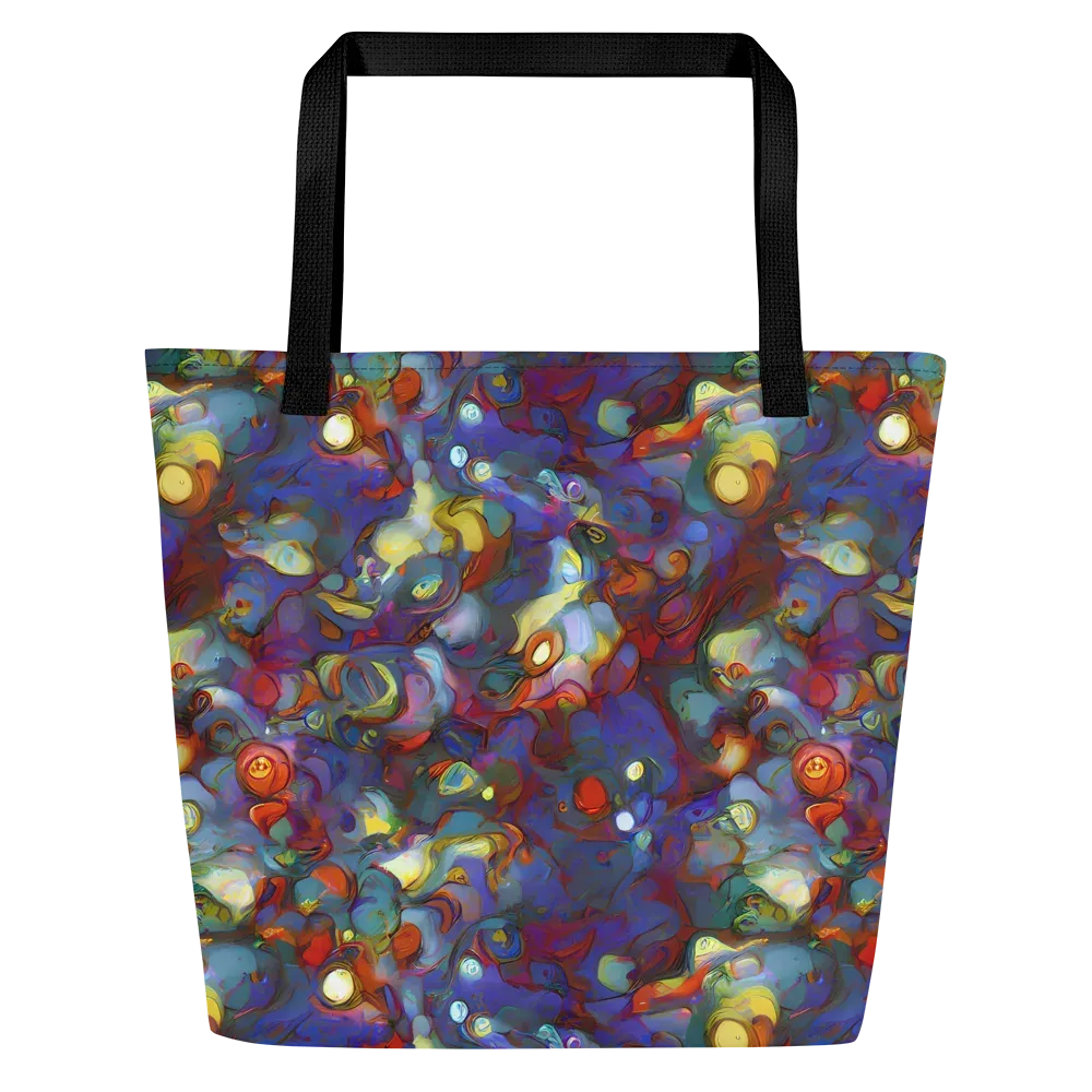 Indigo Ecstasy on Large Tote Bag W/ Pocket — Front