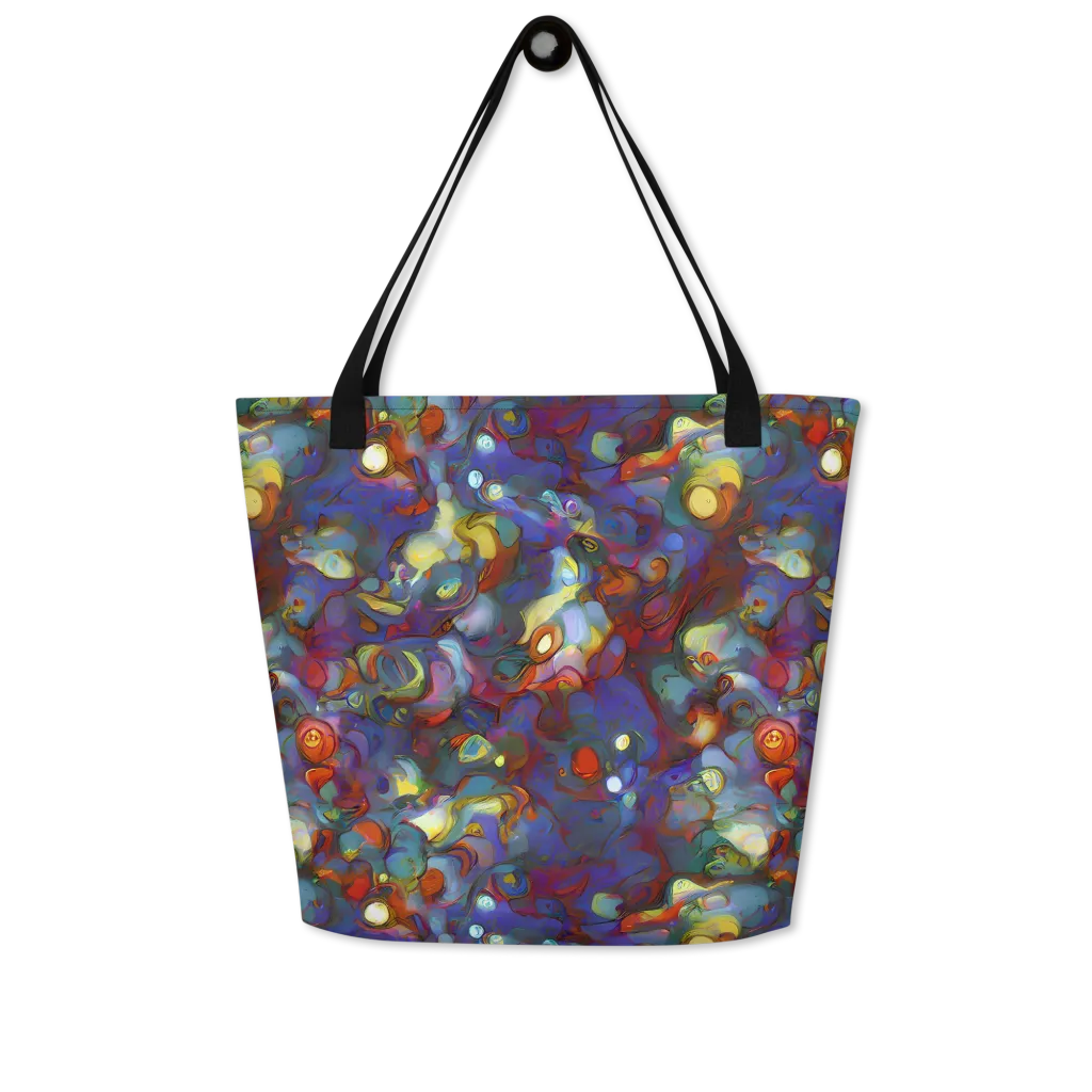 Indigo Ecstasy on Large Tote Bag W/ Pocket — Front