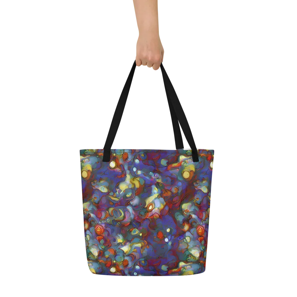Indigo Ecstasy on Large Tote Bag W/ Pocket — Front