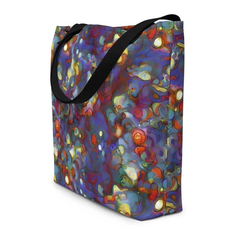 Indigo Ecstasy on Large Tote Bag W/ Pocket — Front