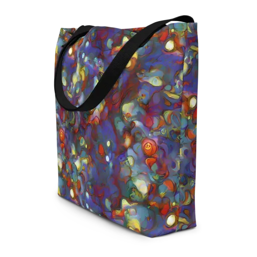 Indigo Ecstasy on a Large Tote Bag W/ Pocket