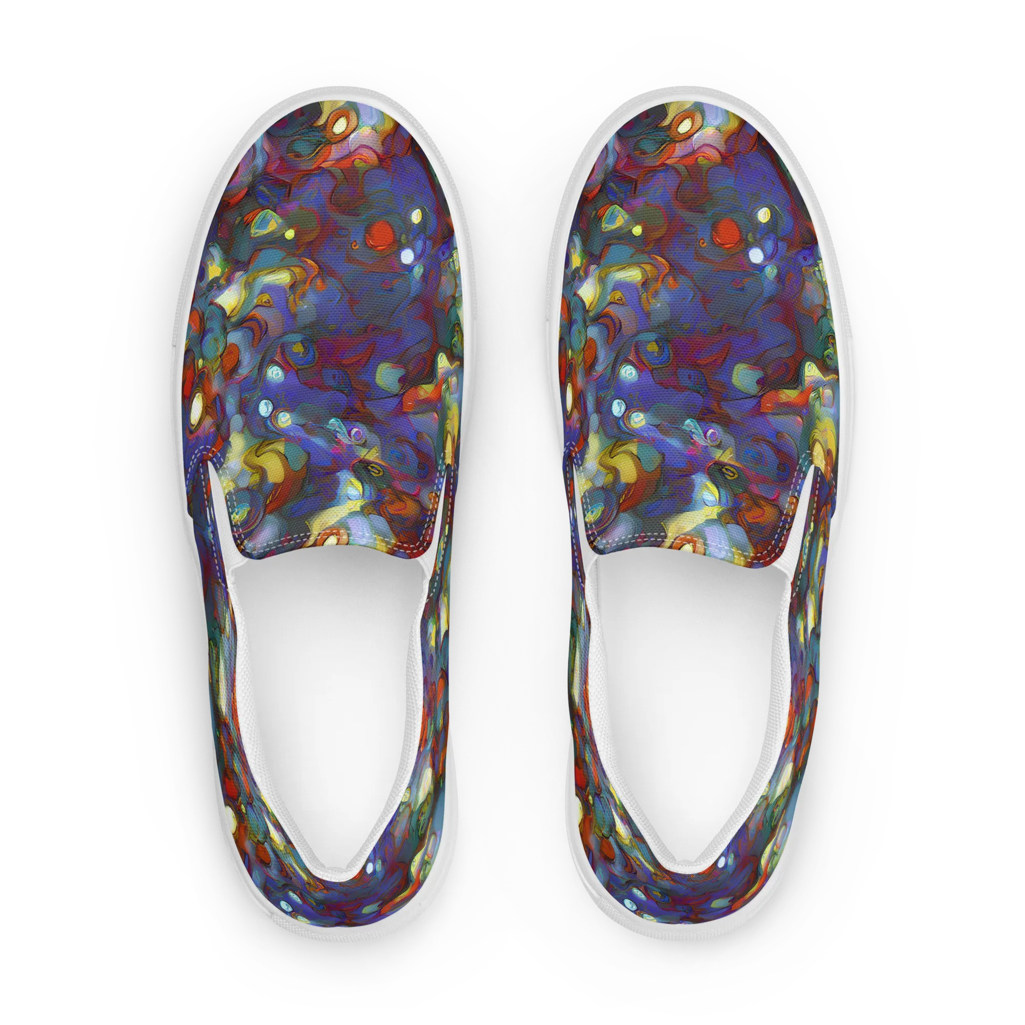 Indigo Ecstasy on Women's Slip-On Canvas Shoes — Front