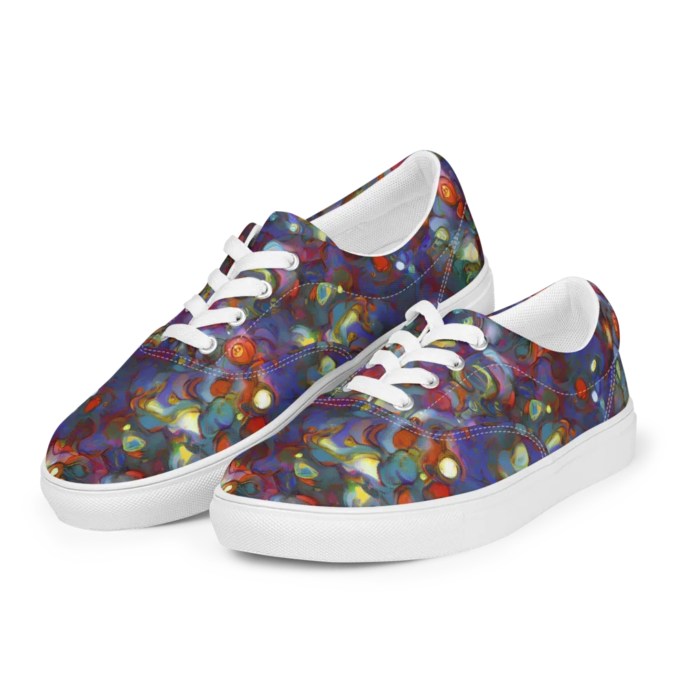 Indigo Ecstasy on Men's Lace-Up Canvas Shoes — Left Front