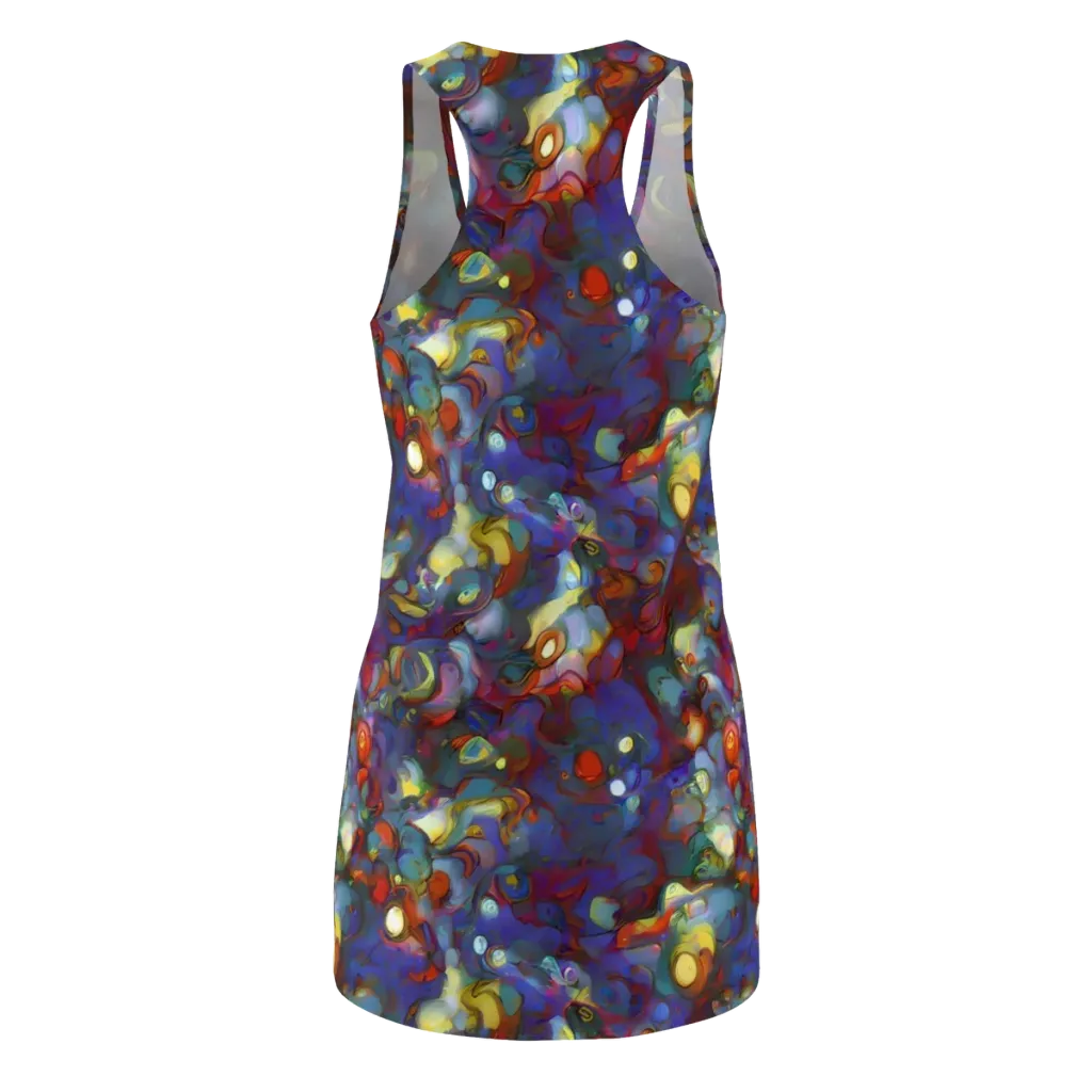 Indigo Ecstasy on Racerback Dress — Back