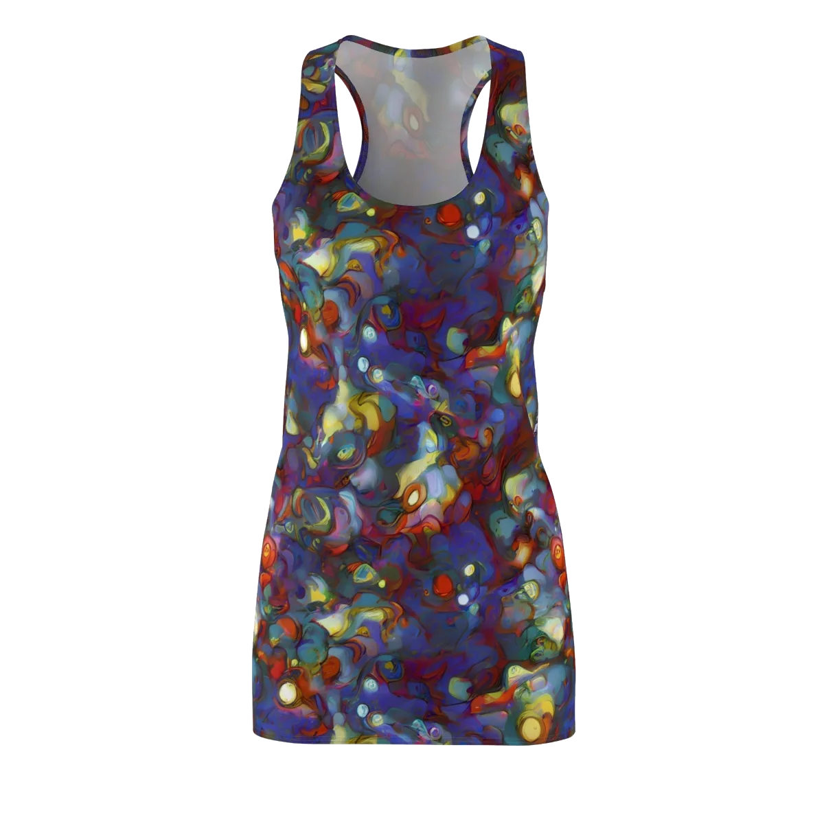 Indigo Ecstasy on Racerback Dress — Front