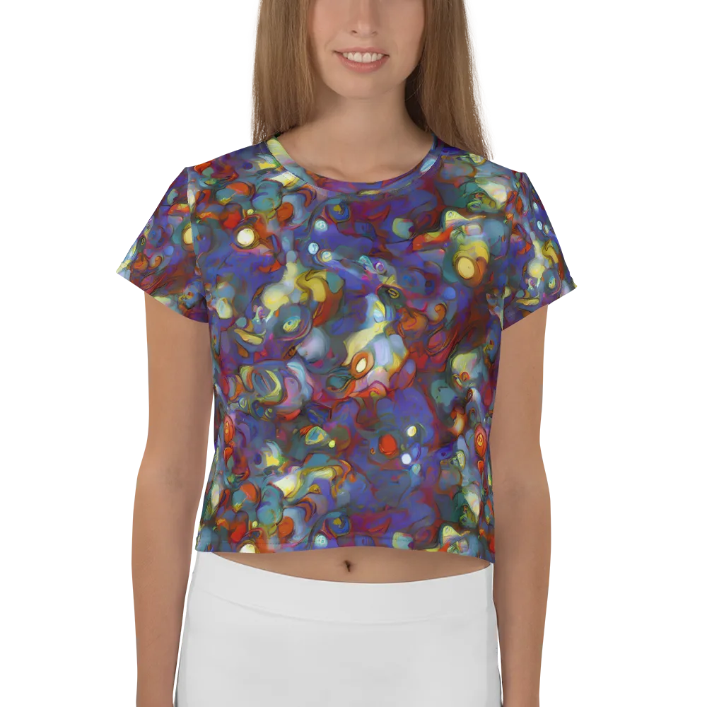Indigo Ecstasy on Crop Tee — Front