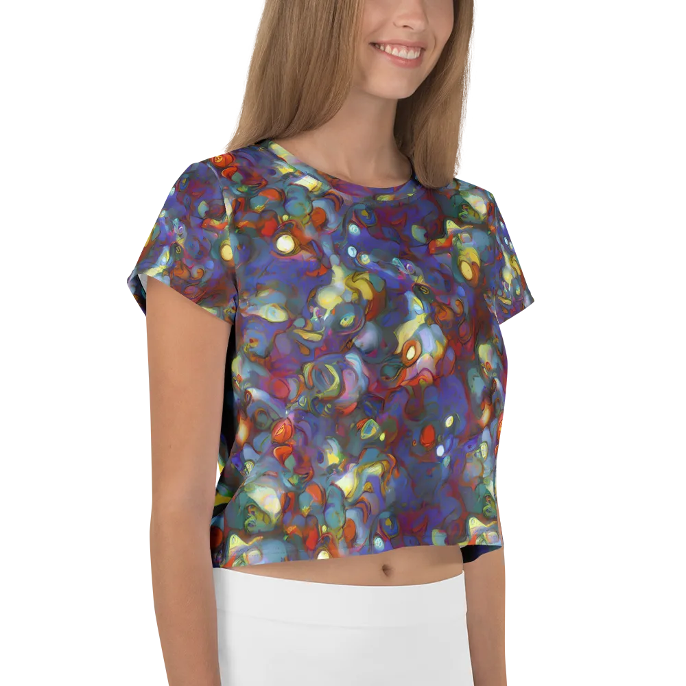 Indigo Ecstasy on Crop Tee — Right