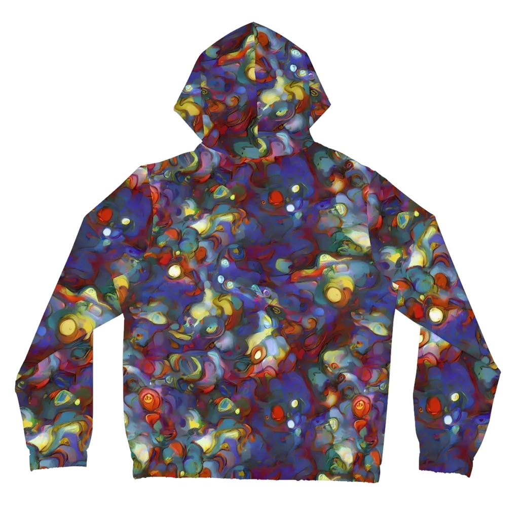 Indigo Ecstasy on Women's Full-Zip Hoodie — Back