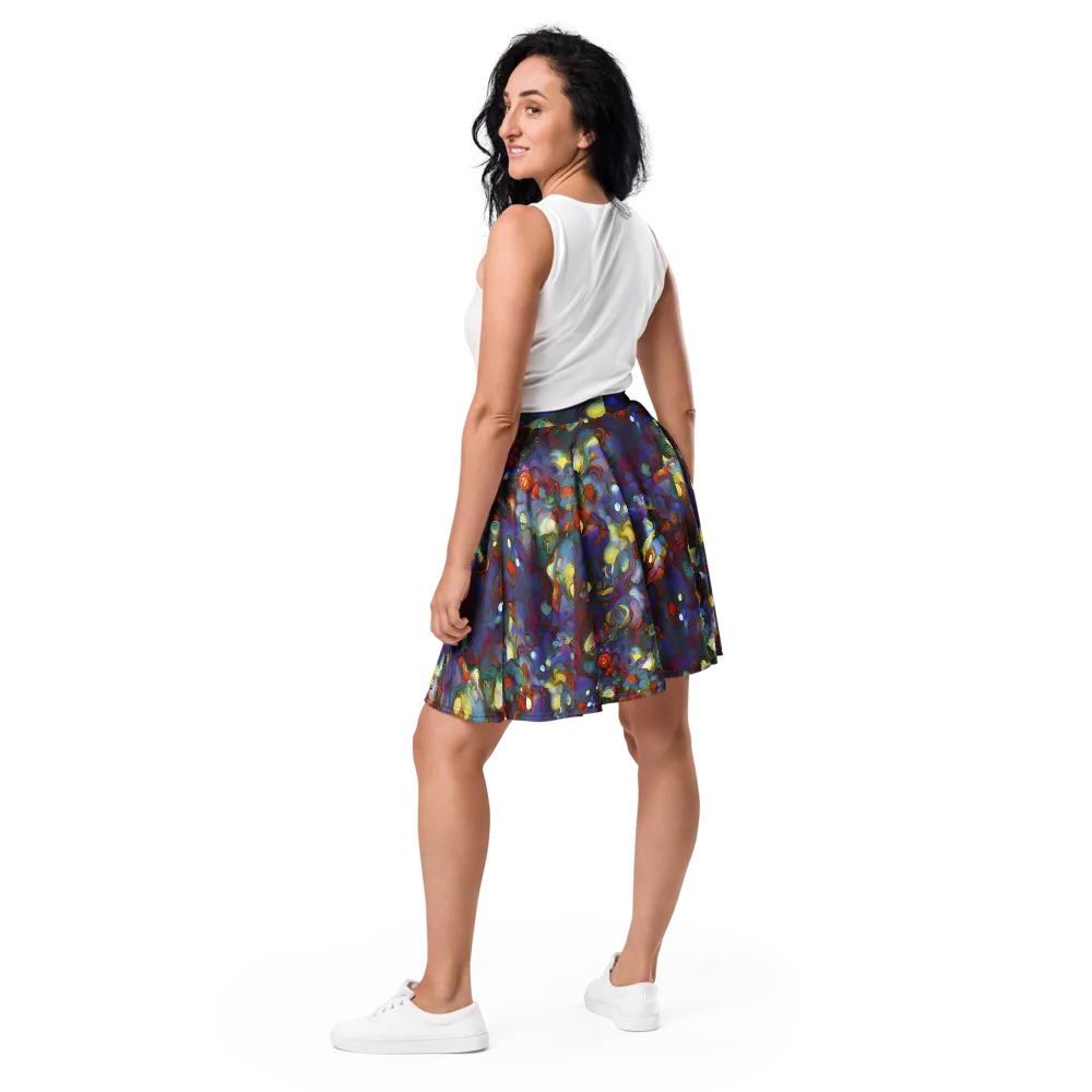 Indigo Ecstasy on Skater Skirt — Back
