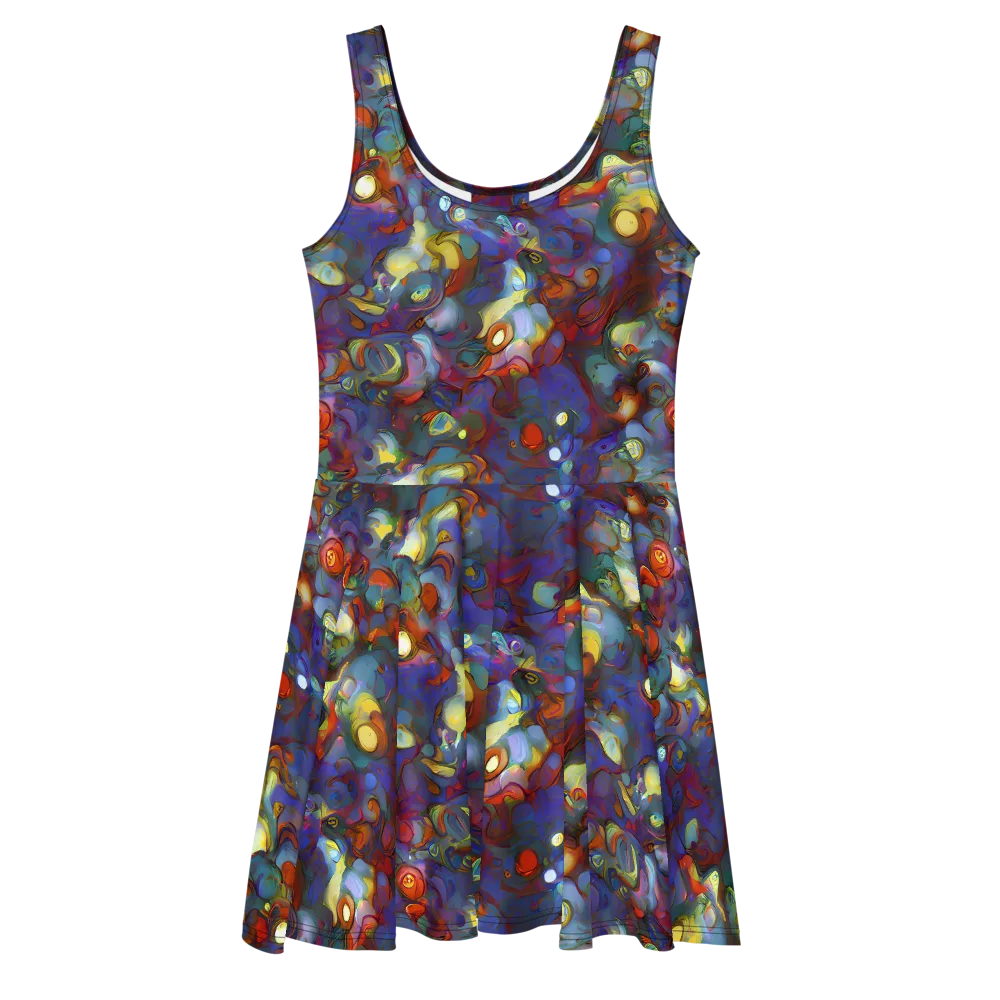 Indigo Ecstasy on Skater Dress — Front