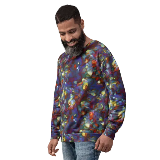 Indigo Ecstasy on a Sweatshirt